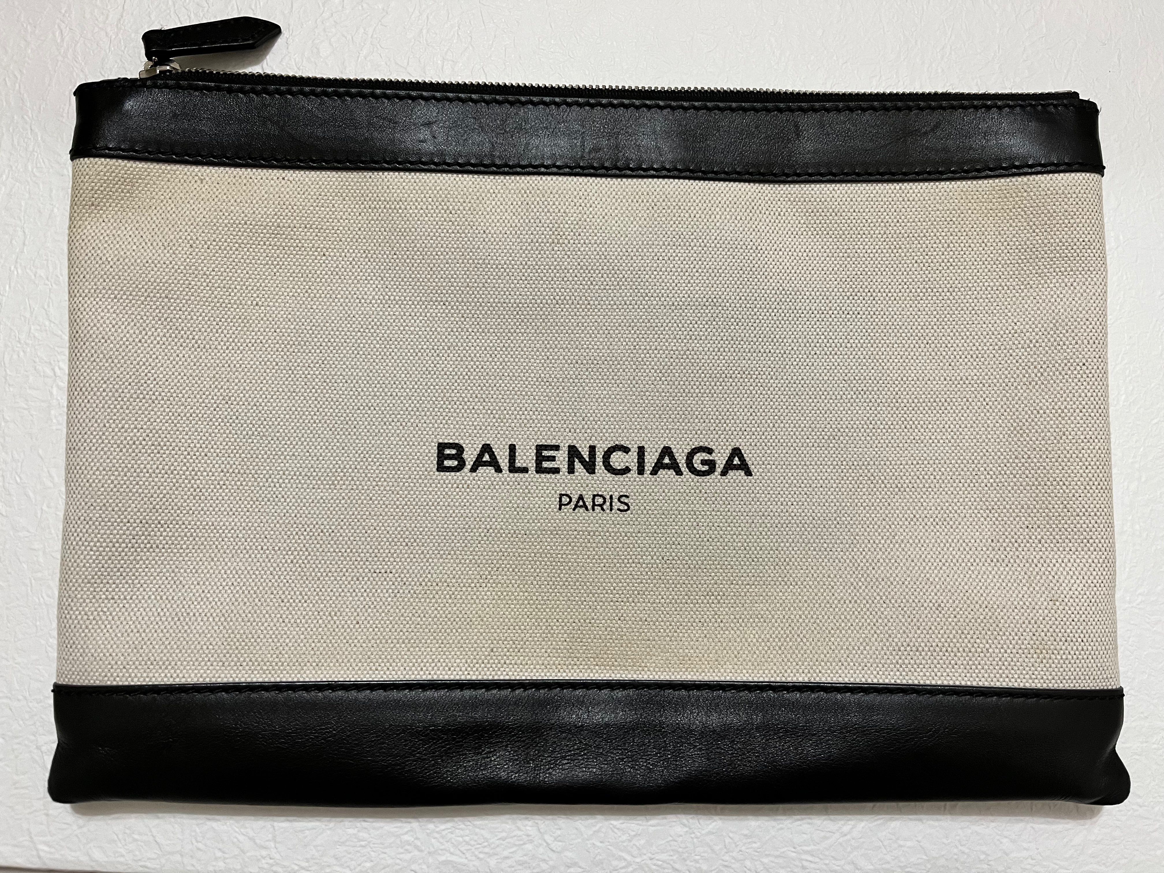 BALENCIAGA Navy Clip M "Natural"