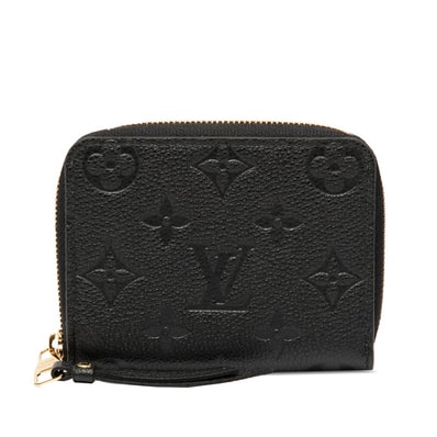 ルイ ヴィトン モノグラム アンプラント ジッピーコインパース コインケース M60574 ノワール ブラック レザー レディース LOUIS VUITTON 【中古】