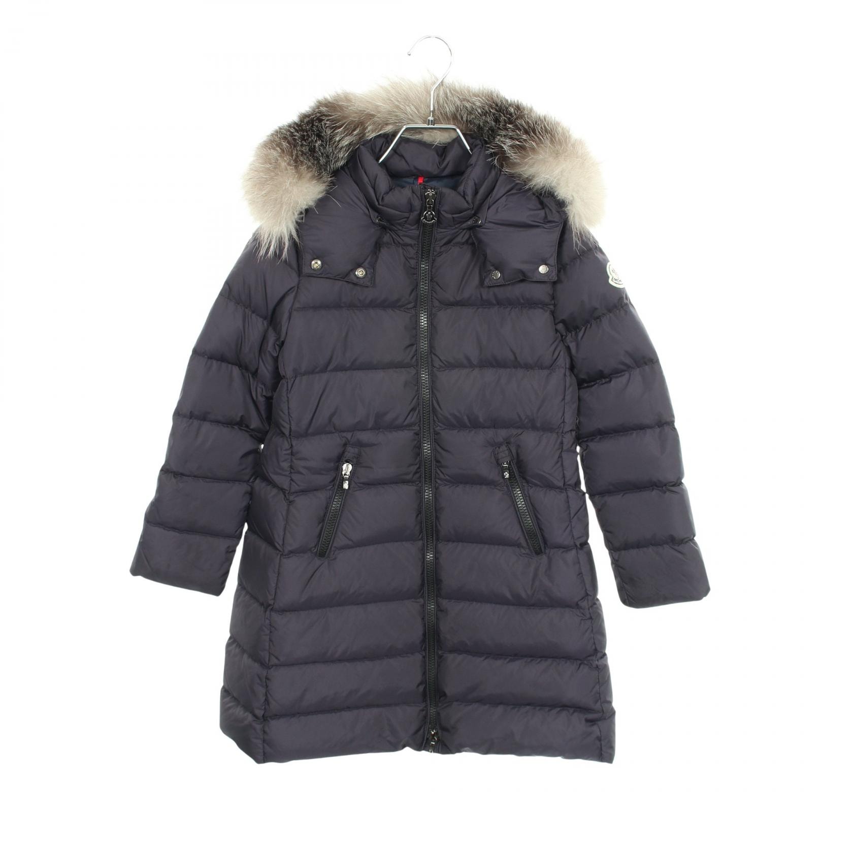 モンクレール MONCLER ABELLE キッズ ダウンジャケット 衣料品 アウター ナイロン レディース ネイビー系 4992125 【中古】