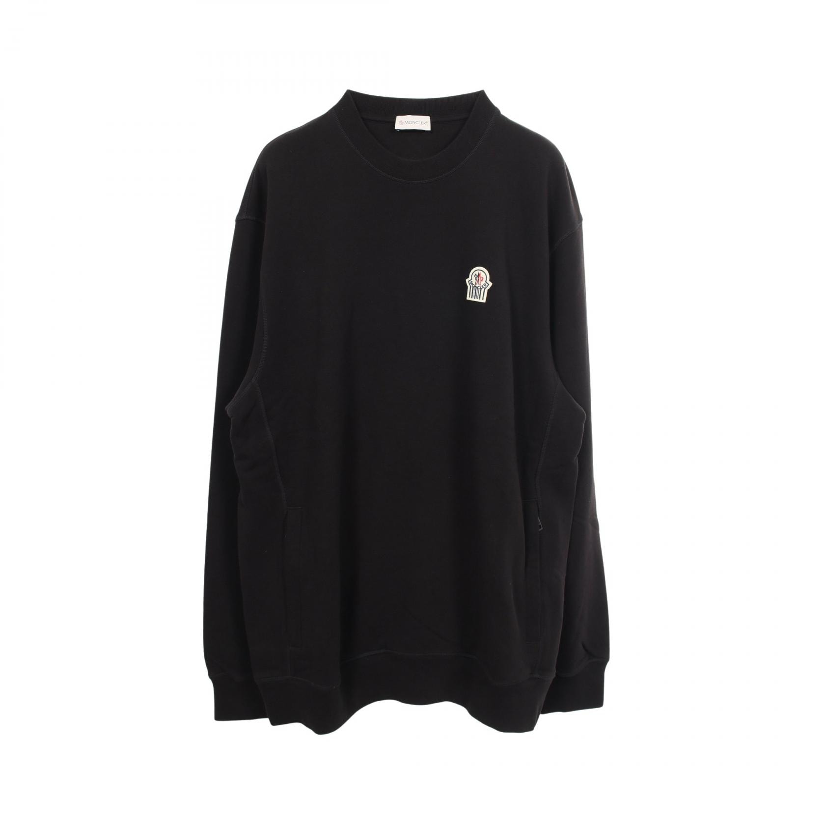 モンクレール MONCLER Genius × GENTLE MONSTER クルーネック スウェット 衣料品 トップス コットン メンズ ブラック系 8G00001 【中古】
