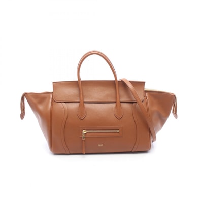 セリーヌ CELINE ラゲージ ミディアム 2WAY ハンドバッグ バッグ ラムスキン(羊革) レディース ブラウン系 L108K3GW2GFY5 【新品】