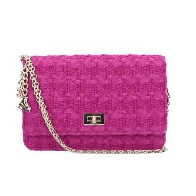 シャネル マトラッセ ショルダーバッグ ツイード パープル レディース CHANEL 中古