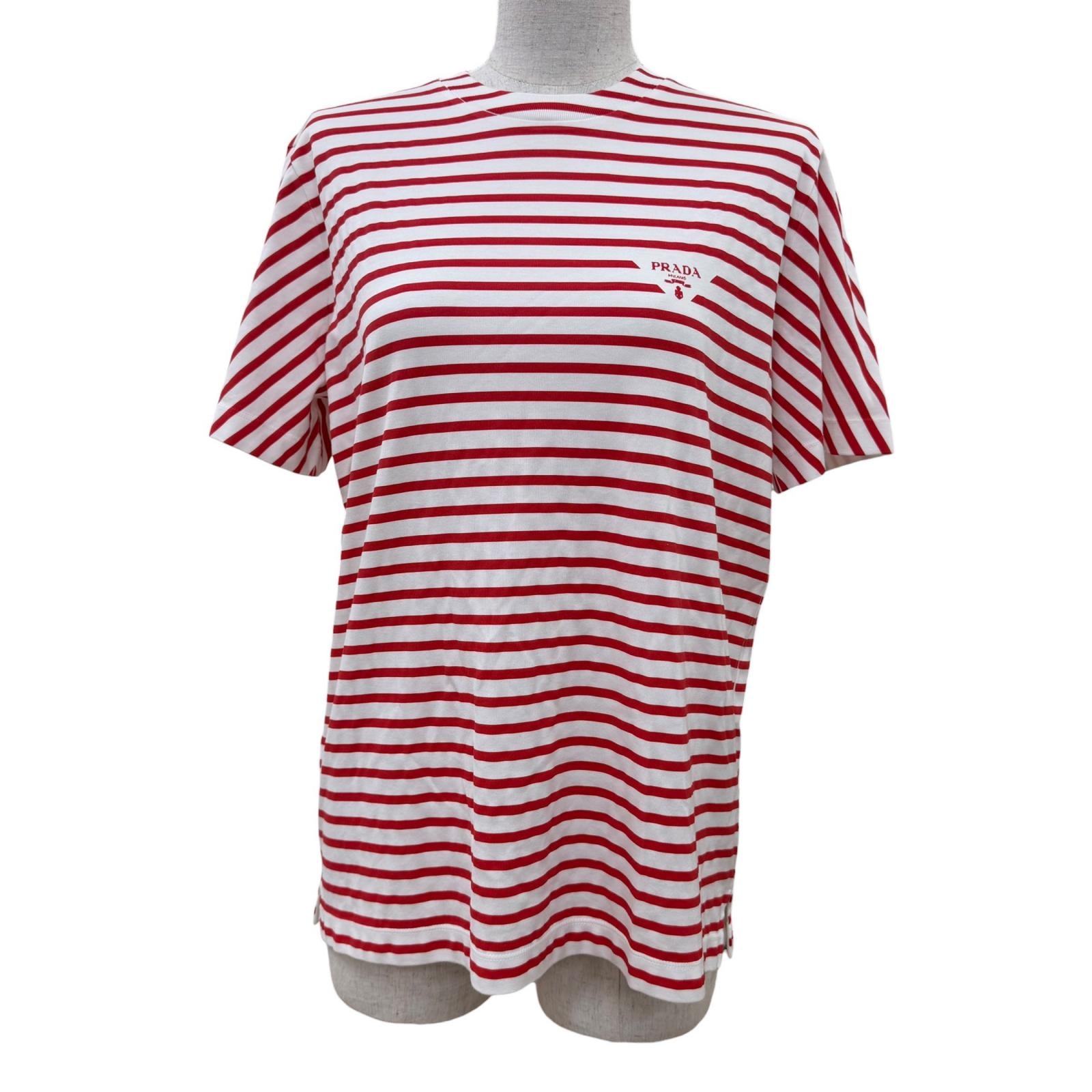 未使用品 プラダ 半袖Tシャツ レッド S 3590A S221 103D