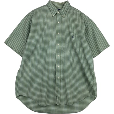 古着 ラルフローレン Ralph Lauren BARTLETT 半袖 ボタンダウン チェックシャツ メンズXL相当/eaa640695