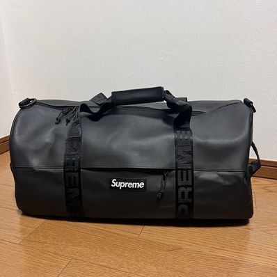 Supreme Leather Duffle Bag "Black"