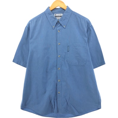 古着 コロンビア Columbia SPORTSWEAR COMPANY 半袖 ボタンダウン チェックシャツ メンズL相当/eaa560407