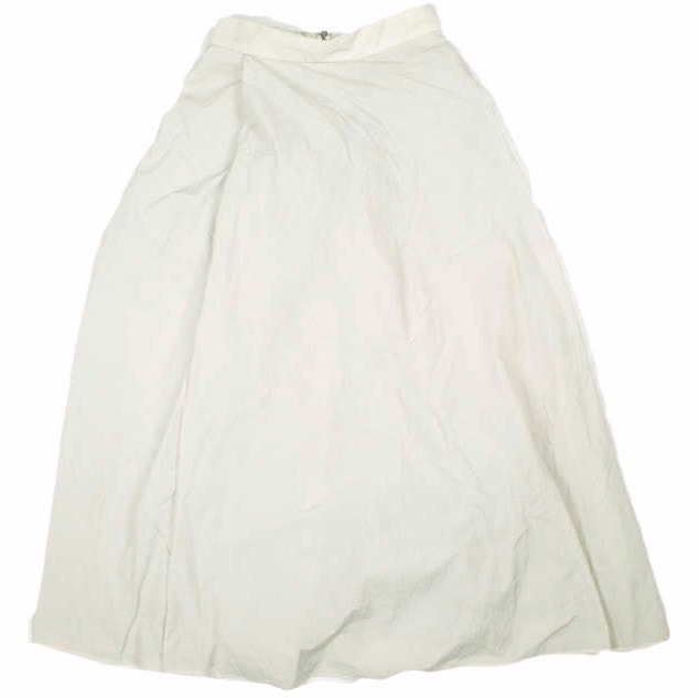 ATON エイトン 22AW 日本製 HAND DYE NYLON SKIRT ナイロンフレアロングスカート SKAGNW0701 01 ライトグレー(003) ボトムス g26043