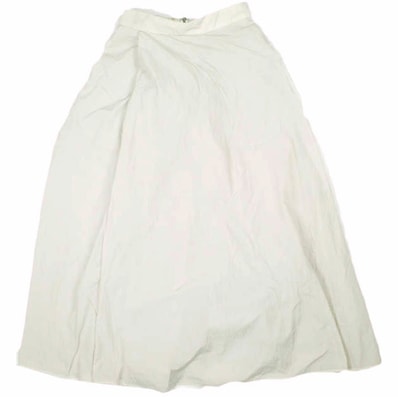 ATON エイトン 22AW 日本製 HAND DYE NYLON SKIRT ナイロンフレアロングスカート SKAGNW0701 01 ライトグレー(003) ボトムス g26043