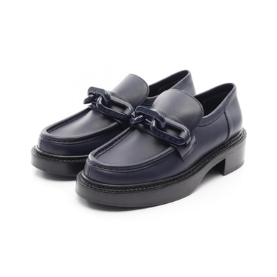 ルイ・ヴィトン LOUIS VUITTON アカデミーライン ローファー 靴 レザー レディース ネイビー系 MA1201 【中古】