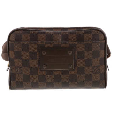 【再値下げ】 LOUIS VUITTON ルイ・ヴィトン バムバッグ ブルックリン ダミエ ウエストバッグ N41101 ダミエキャンバス レザー ブラウン ユニセックス【中古】