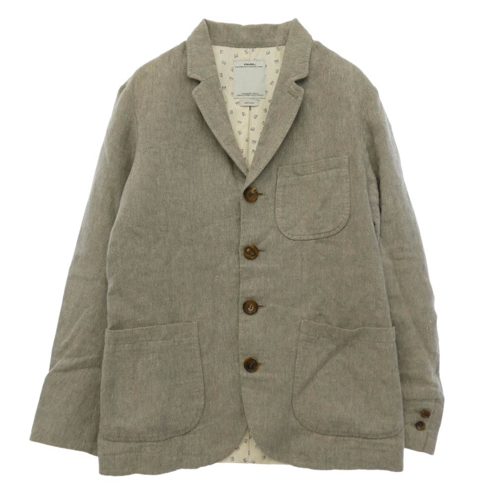 VISVIM ビズビム 14SS 0114105013017 GRANGER BLAZER リネン ブレザー 4B テーラードジャケット グレー系 2【中古】