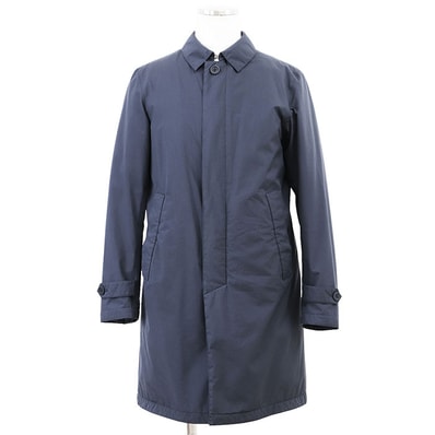 ヘルノ Laminar GORE-TEX ゴアテックス ステンカラー ライトダウン テック 高機能 ダウンジャケット メンズ ネイビー 46 Herno