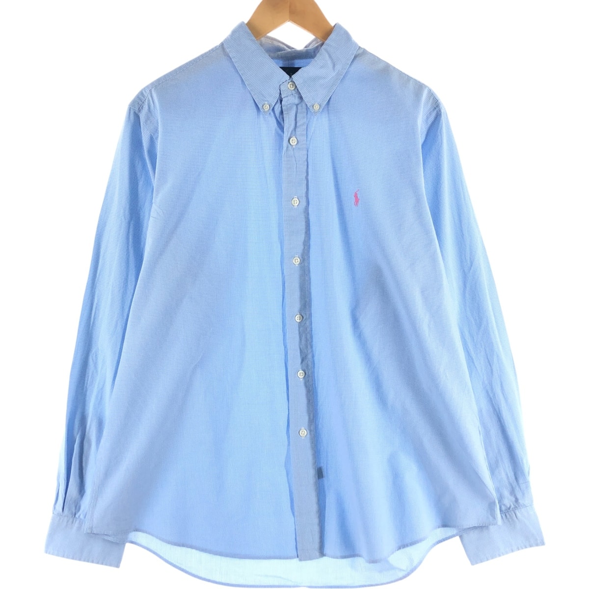 古着 ラルフローレン Ralph Lauren ギンガムチェック 長袖 ボタンダウンチェックシャツ メンズXL相当/eaa539281