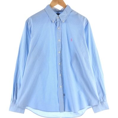 古着 ラルフローレン Ralph Lauren ギンガムチェック 長袖 ボタンダウンチェックシャツ メンズXL相当/eaa539281