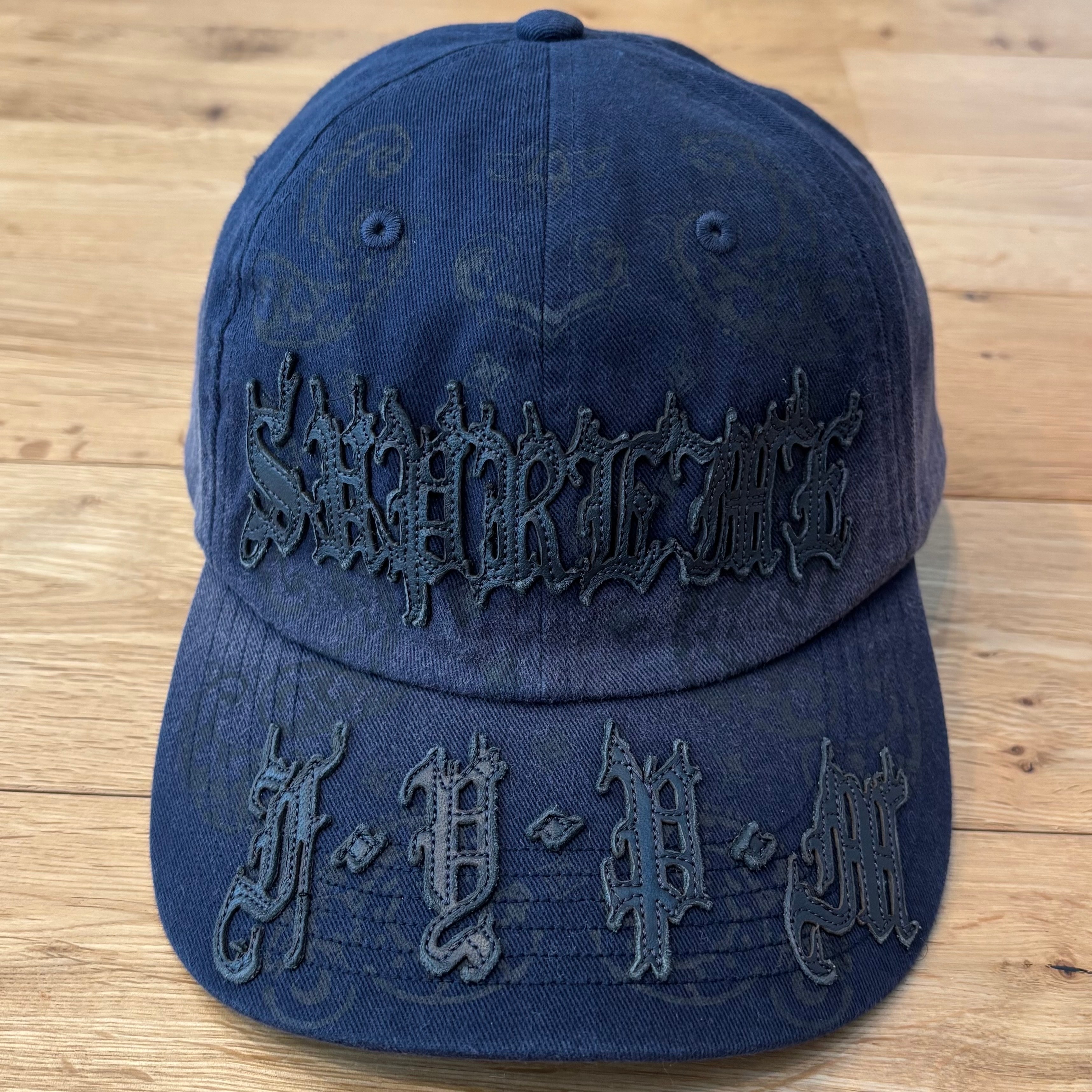 Supreme Leather Applique 6-Panel "Navy"