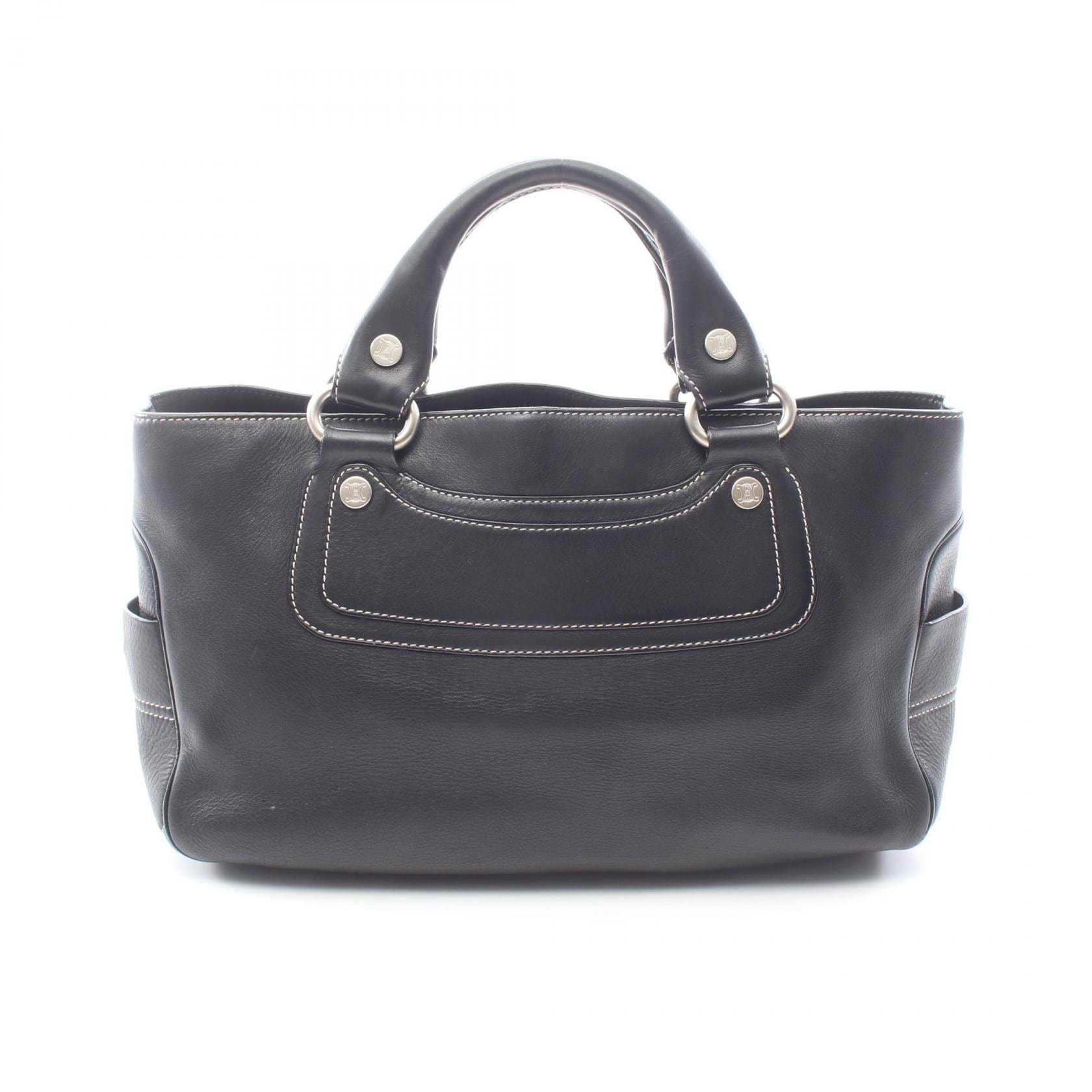 セリーヌ CELINE ブギーバッグ ハンドバッグ バッグ レザー レディース ブラック系 【中古】