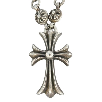 CHROME HEARTS クロムハーツ(原本無) #1 CRSBL CHN SML CH CRS 20inch クロスボールチェーン スモールCHクロス 20インチ ネックレス シルバー系【中古】
