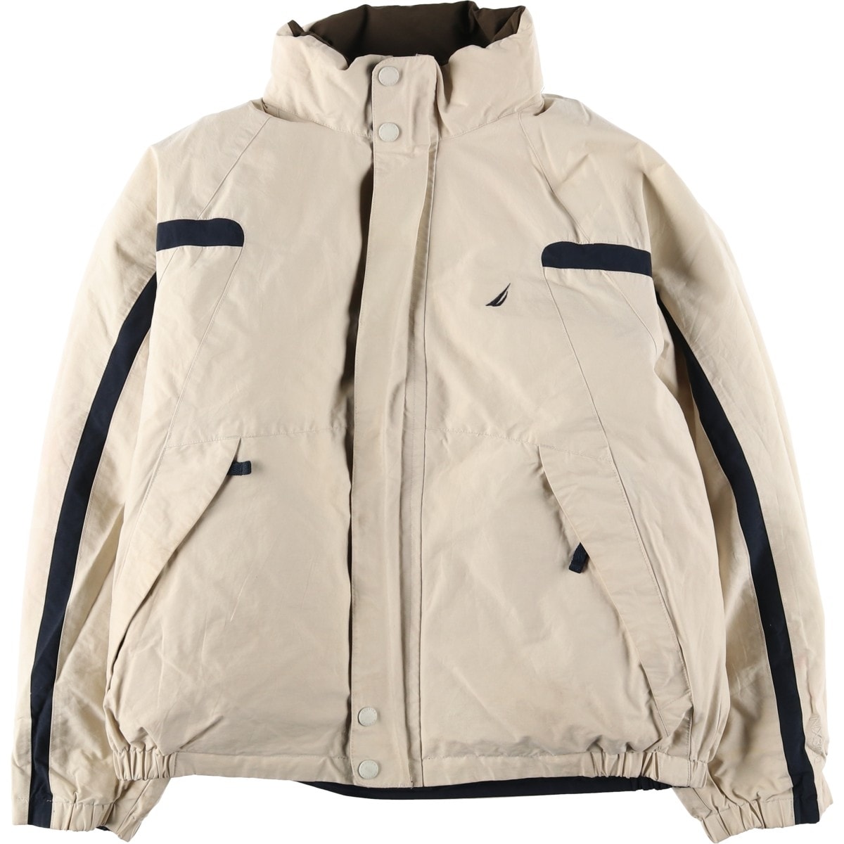 古着 ノーティカ NAUTICA リバーシブル ダウンジャケット メンズL相当/eaa598955