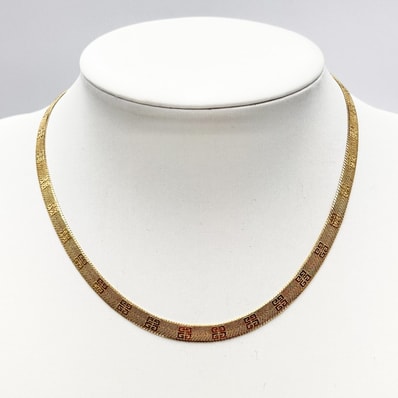 Givenchy(ジバンシィ)4Gロゴ メッシュ ネックレス ゴールドカラー 42cm 幅5mm レディース アクセサリー 【中古】