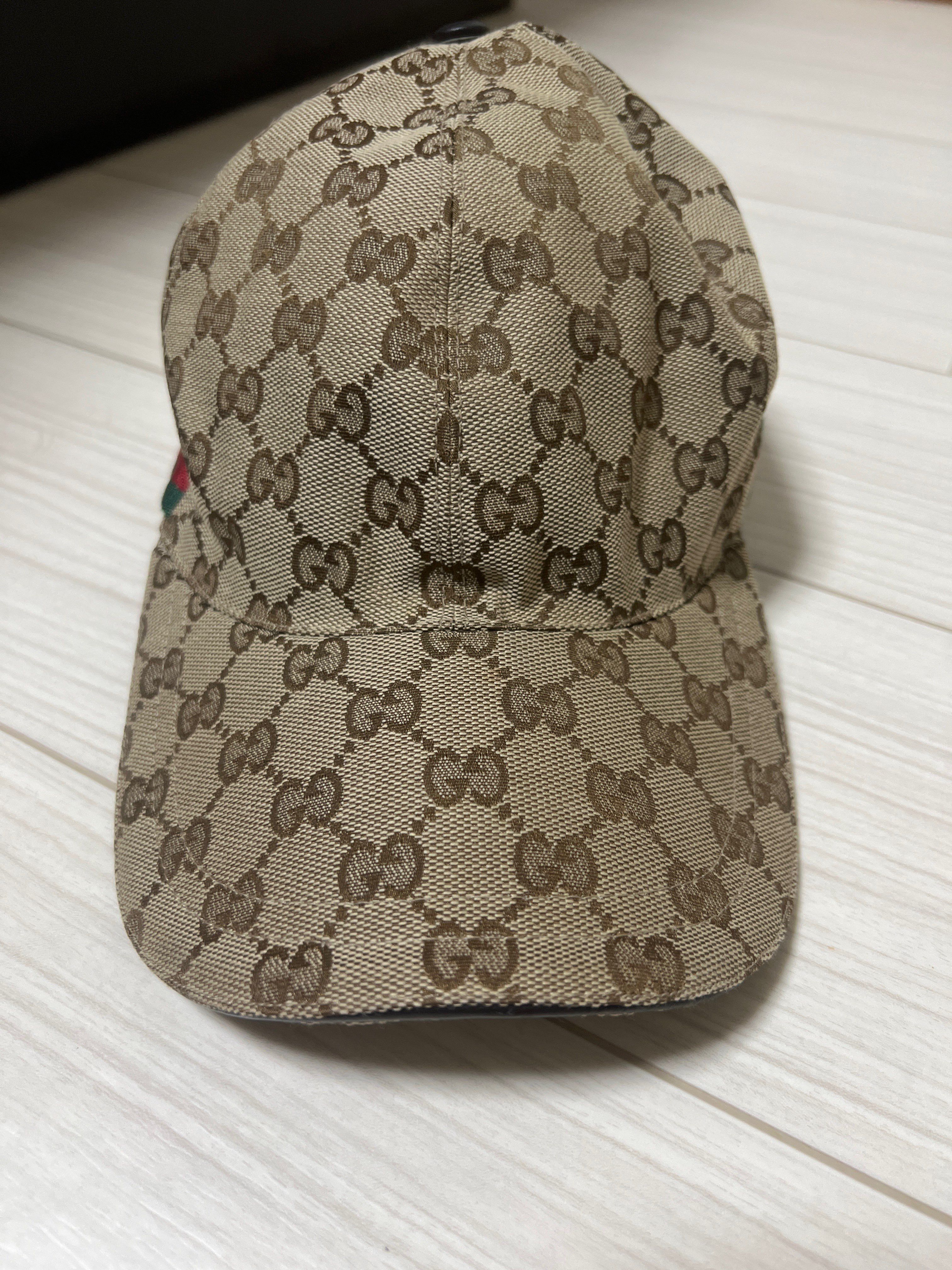 GUCCI Original GG Canvas Baseball Hat With Web "Beige/Ebony"