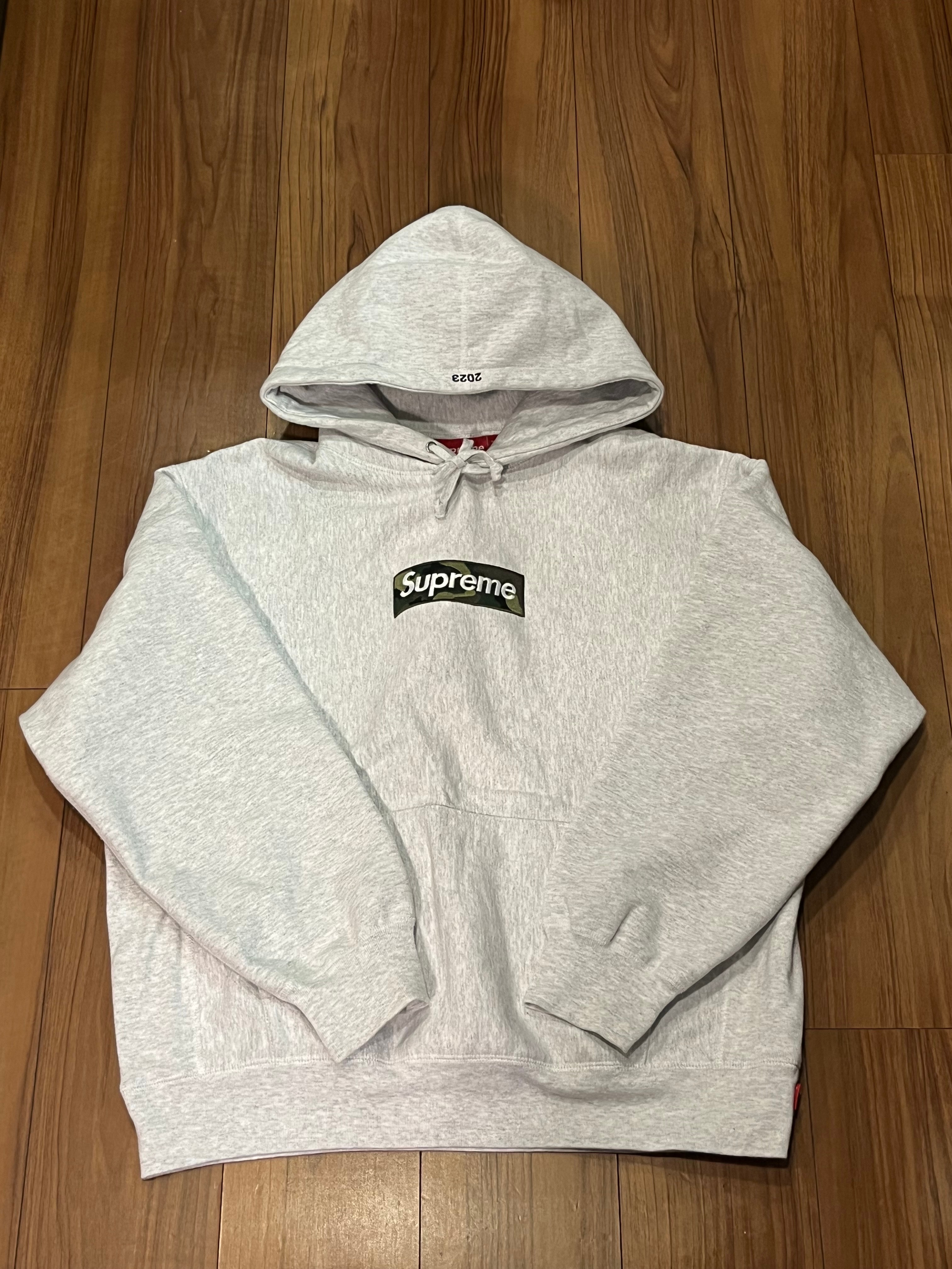 Supreme Box Logo Hooded Sweatshirt "Ash Grey" (23FW)