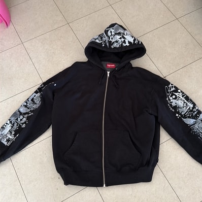 Supreme AOI Zip Up Hooded Sweatshirt "Black"