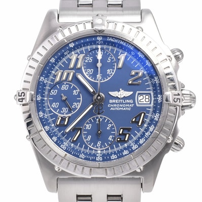 訳あり ブライトリング BREITLING A13350/A138C50PA クロノマット クロノグラフ デイト 自動巻き メンズ 保証書付き 腕時計 J#149552