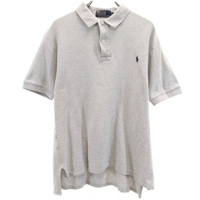 Polo by Ralph Lauren ポロバイラルフローレン 半袖 ポロシャツ L グレー 鹿の子