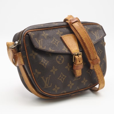LOUIS VUITTON ルイ・ヴィトン モノグラム ジュヌフィーユ25 M51226 ショルダーバッグ ブラウン ベージュ コーティングキャンバス レザー レディース