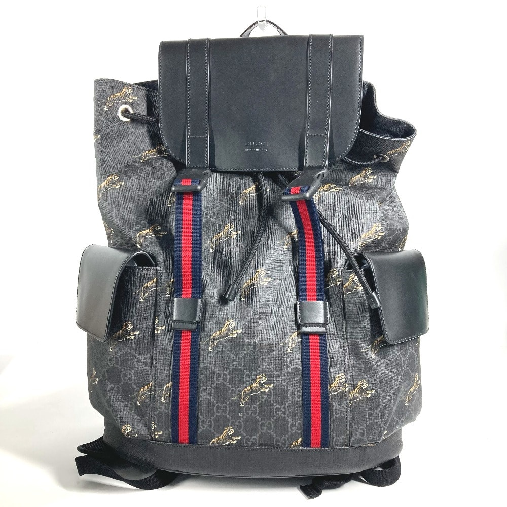 グッチ GUCCI シェリーライン 495563 GGスプリーム バックパック リュックサック GGスプリームキャンバス ブラック