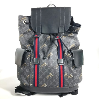 グッチ GUCCI シェリーライン 495563 GGスプリーム バックパック リュックサック GGスプリームキャンバス ブラック