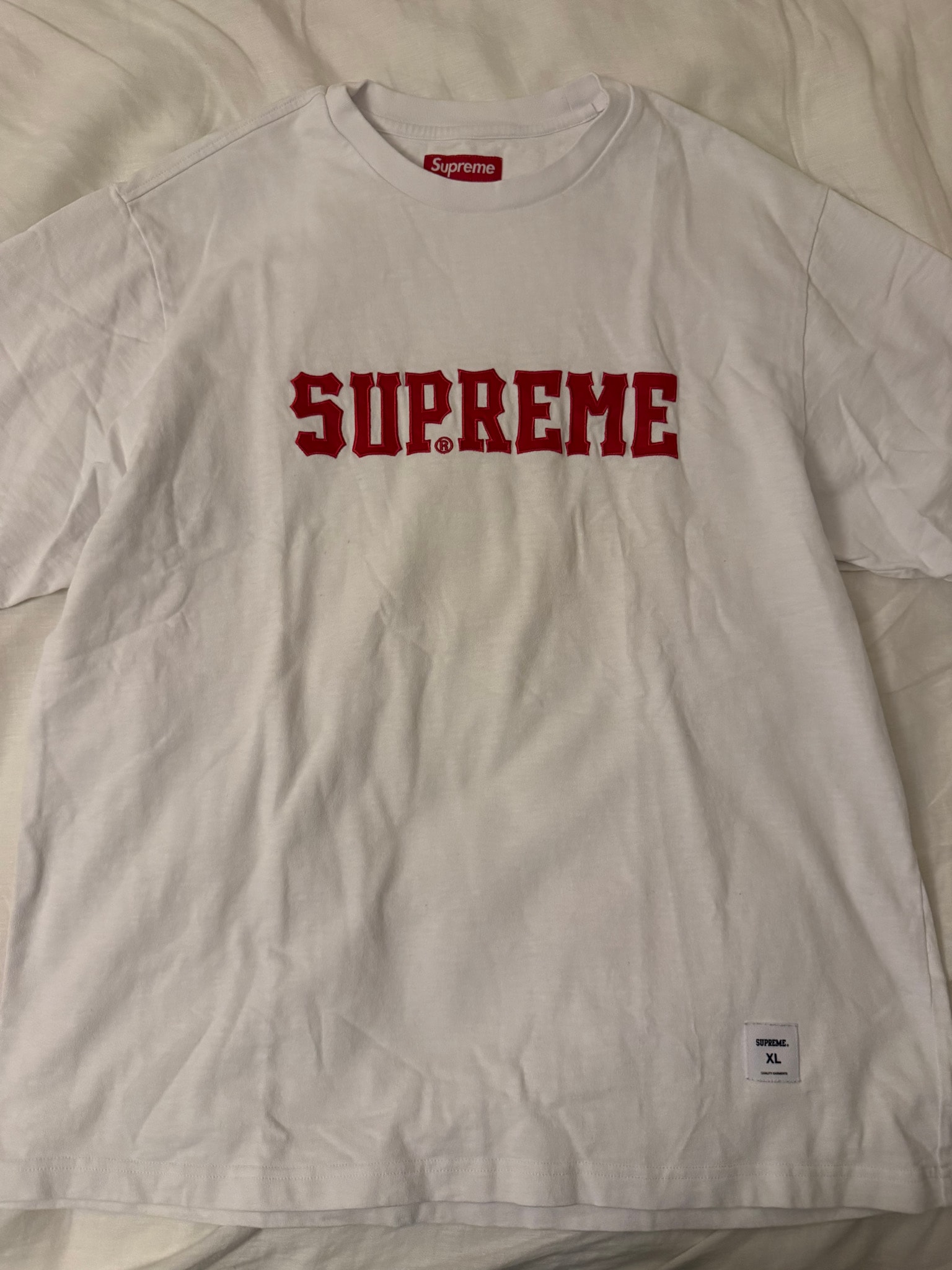 Supreme Twill Applique S/S Top "White"