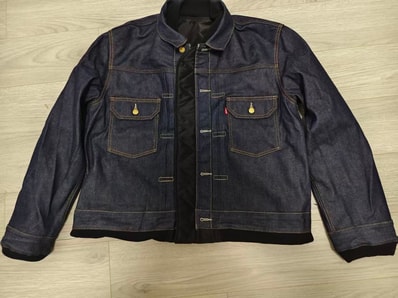 sacai x Levi's Men's Denim x Nylon Twill Reversible Blouson "Indigo/Black"