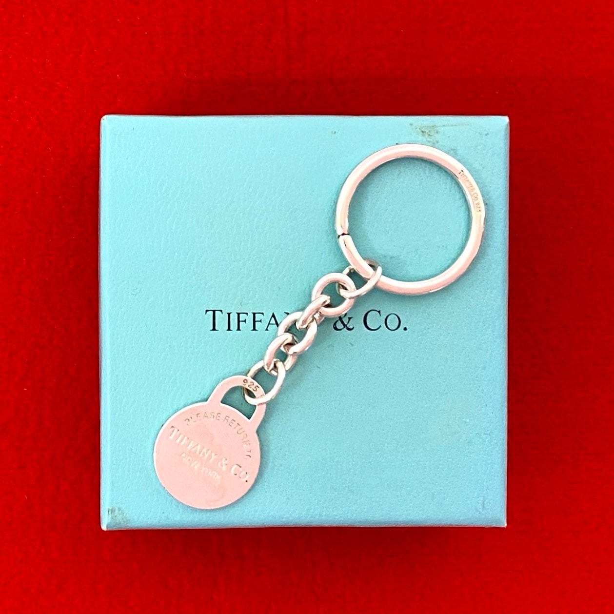 TIFFANY&Co. ティファニー リターントゥ ダングル キーリング ラウンド タグ シルバー925 キーリング シルバー
42397
