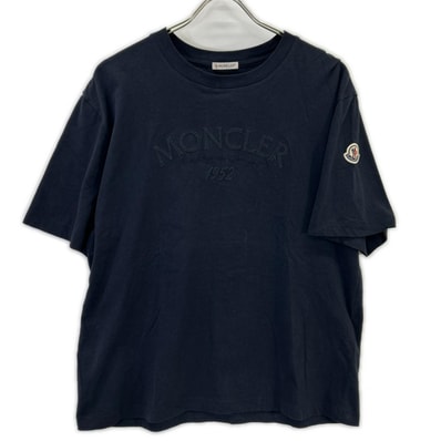 モンクレール ネイビー 24年製 1952 ロゴ刺繍 Tシャツ S