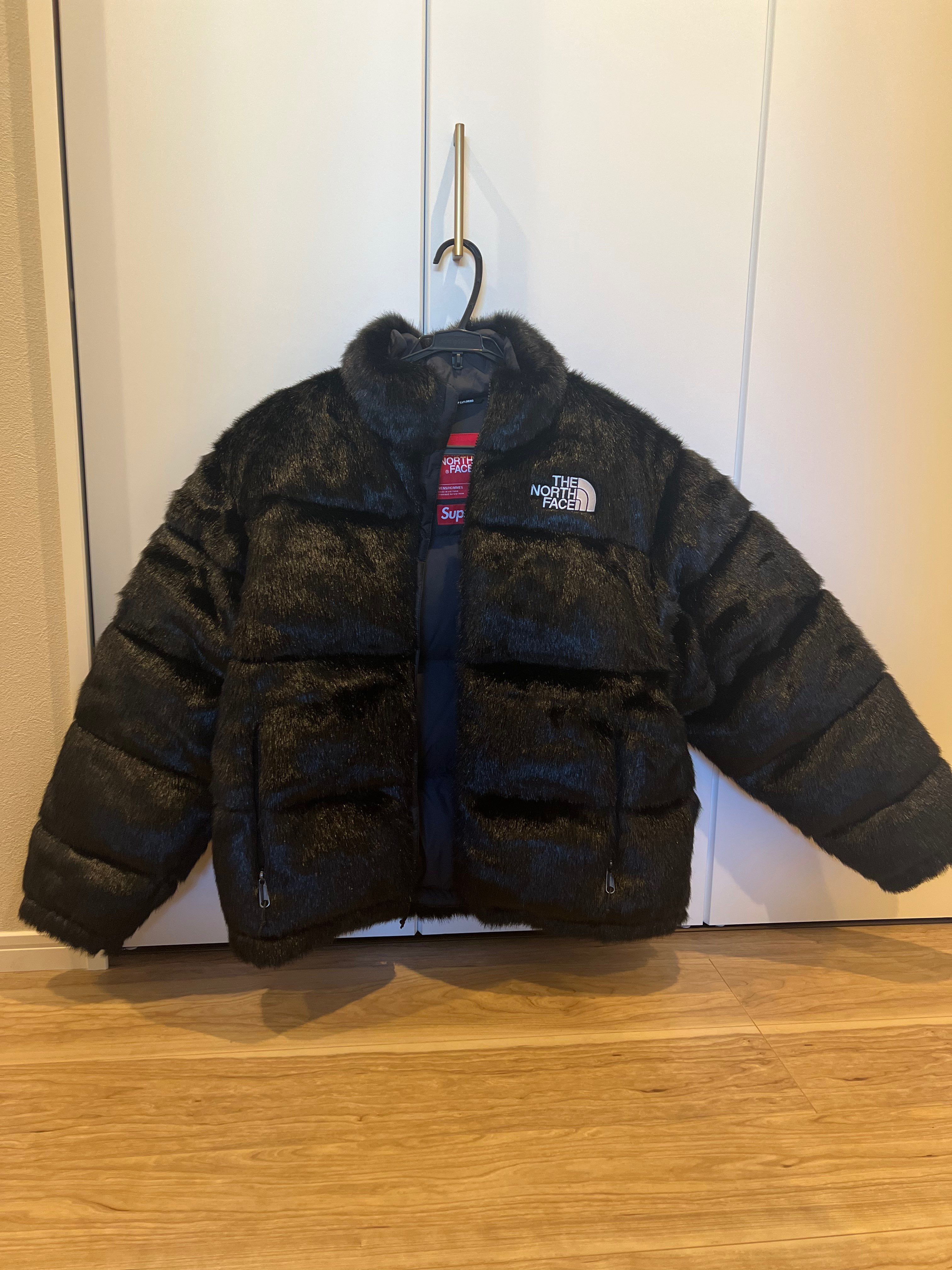 Supreme x The North Face Faux Fur Nuptse Jacket "Black"