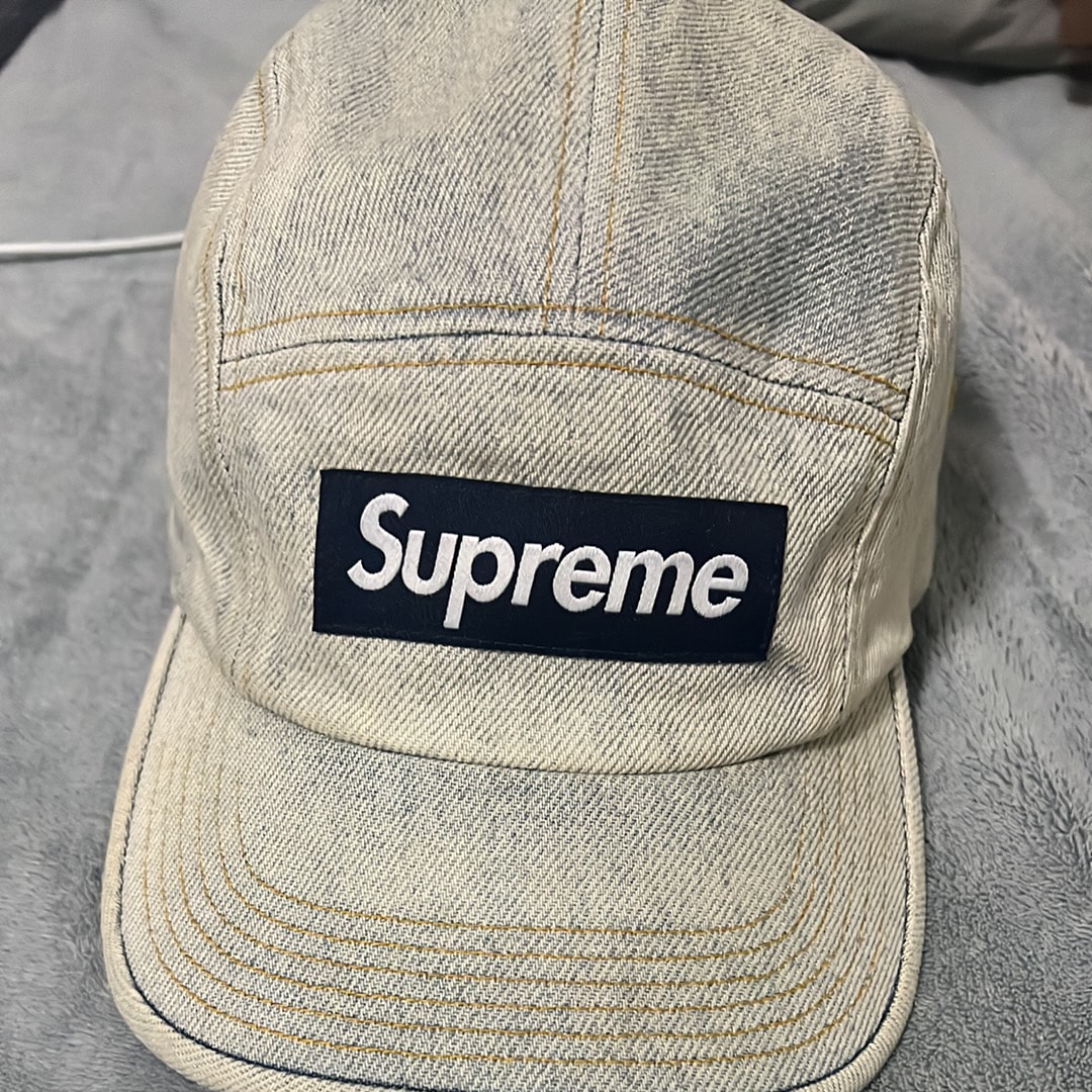 Supreme Denim Camp Cap "Dirty Indigo" (23SS)