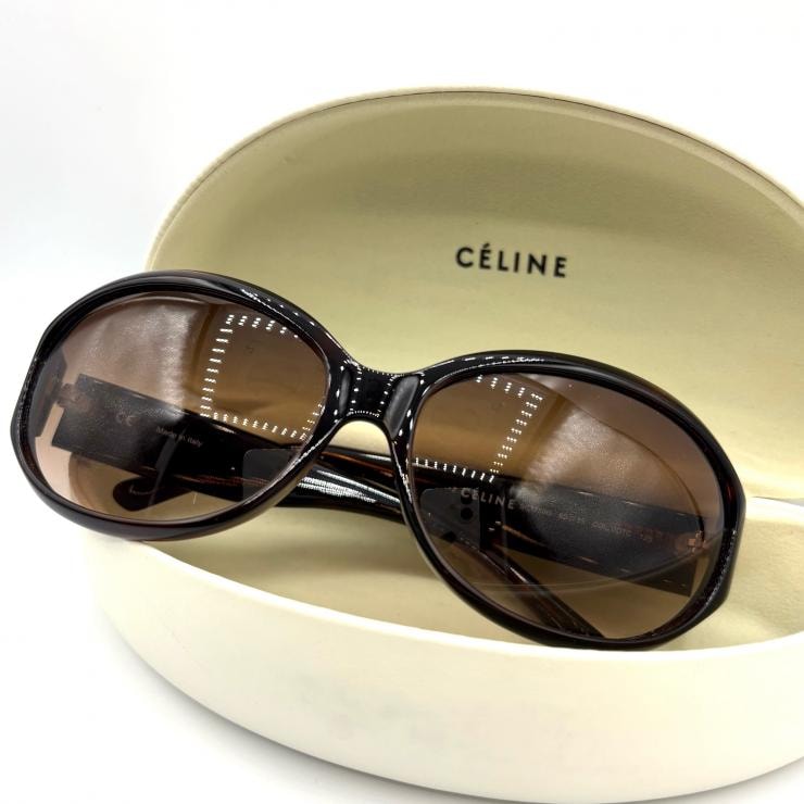 セリーヌ　べっ甲　サングラス CELINE（セリーヌ） サングラス ウェリントン CL50049J べっ甲柄 ロゴ