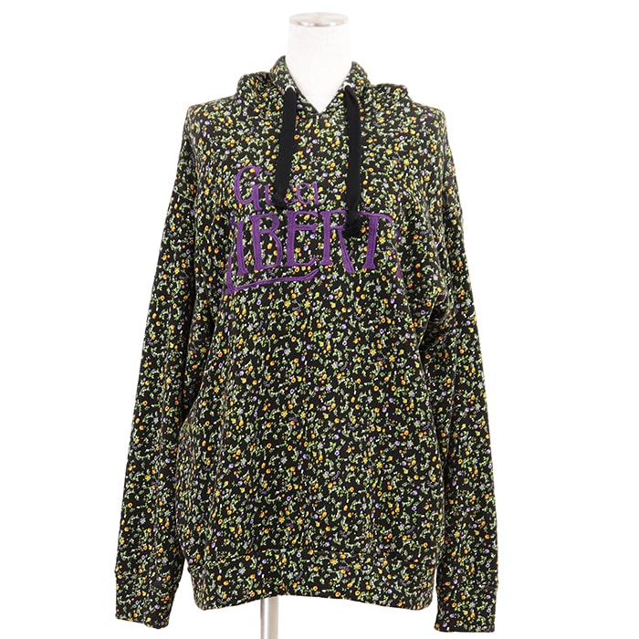 SALE【美品】GUCCI グッチ スウェット サイズ S レディース LIBERTY エンブロイダリー 花柄 コットン100% 長袖 フーディー トップス マルチカラー イタリア製