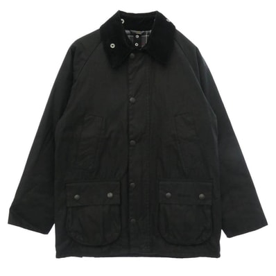 Barbour バブアー 2102048 英国製 BEDALE ビデイル オイルド ワックスコットン 裏地チェック ジャケット ブラック系 36【中古】