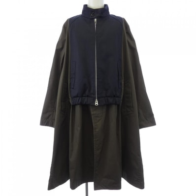 sacai Cotton Chino x Cotton Gabardine Coat "Navy/Dark Khaki"