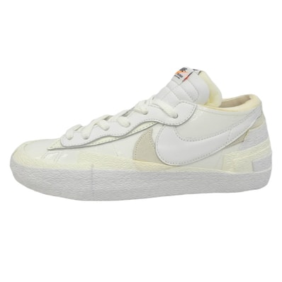 NIKE ナイキ Sacai サカイ DM6443-100 Blazer Low White Patent Leather ブレーザー ロー パテント スニーカー ホワイト系 オフホワイト系 27.5cm【極上美品】【中古】