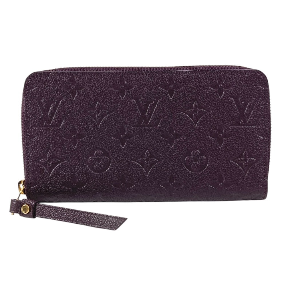 ルイヴィトン LOUIS VUITTON ポルトフォイユスクレットロン M60298 モノグラムアンプラント ロングウォレット ラウンドファスナー 長財布 モノグラムアンプラントレザー オーブ パープル