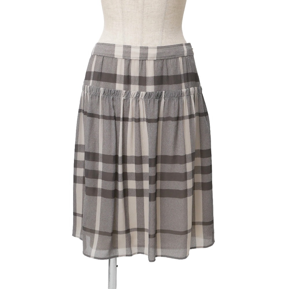 ■美品■BURBERRY バーバリー スカート サイズ38 チェック フレアスカート ブランド古着【中古】20260714/RB0093