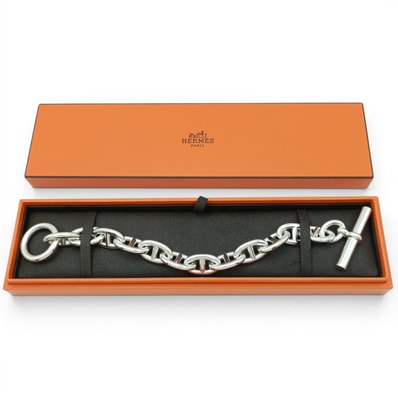 Hermes Chaine D'ancre TGM Bracelet "Silver"