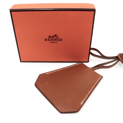 【美品】エルメス クロシェット キーリング ネックレス ブラウン C マルジェラ