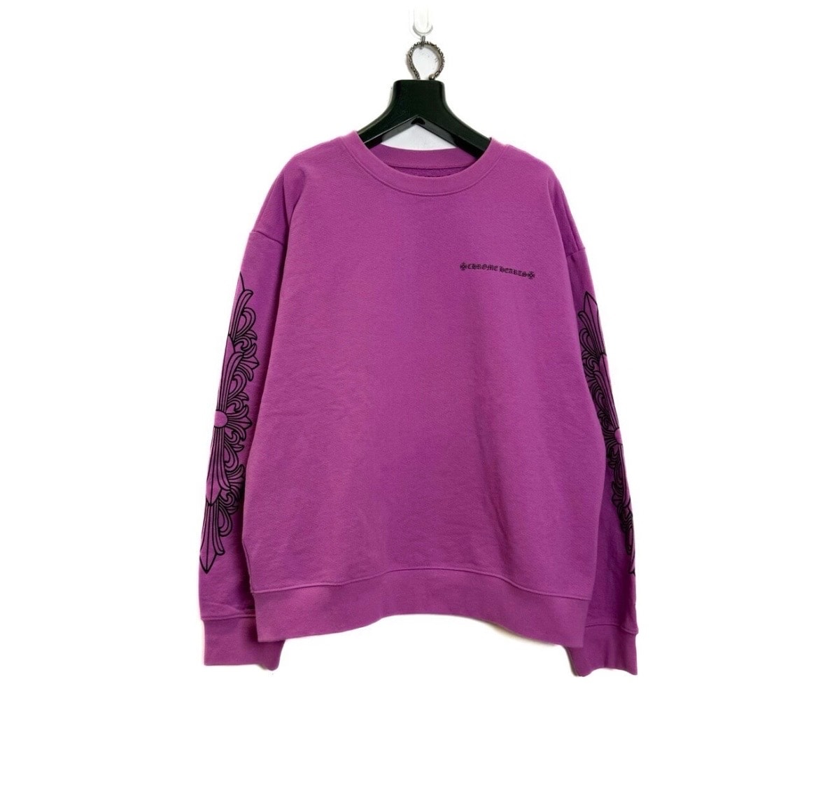 クロムハーツ マッティボーイ スパイダー ウェブ クルーネック スウェットシャツ "パープル"