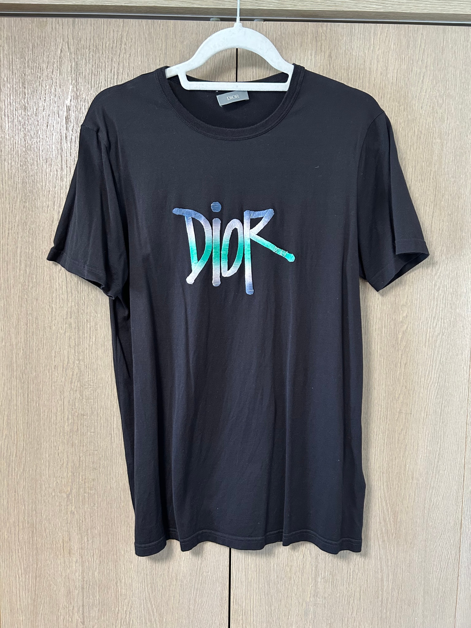 Dior × Shawn Stussy Logo T-shirt "Black"