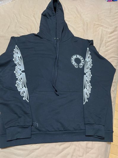 Chrome Hearts Horse Shoe Floral Pullover Hoodie "Black"