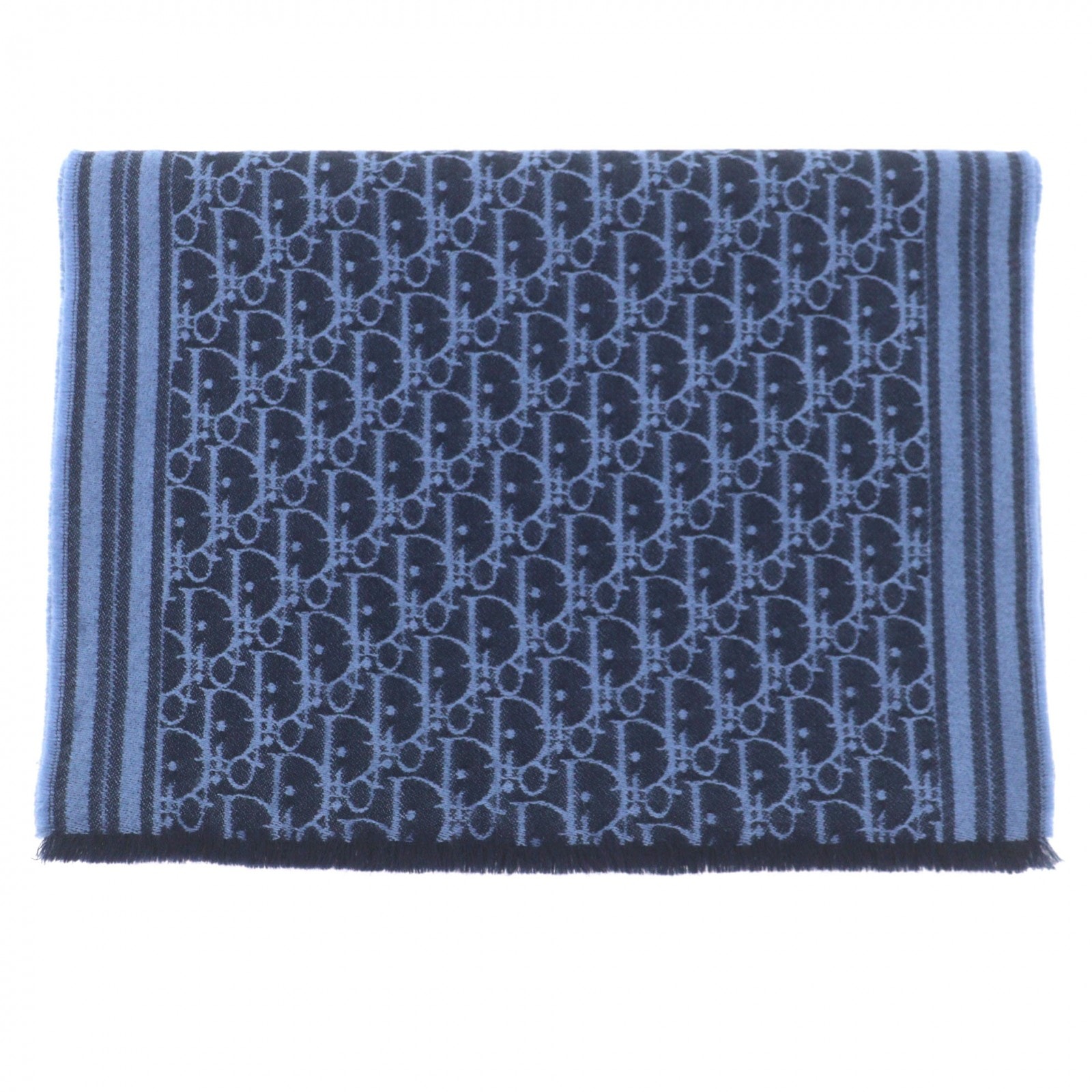 美品 ディオール オム マフラー ブルー メンズ 93E008A0320